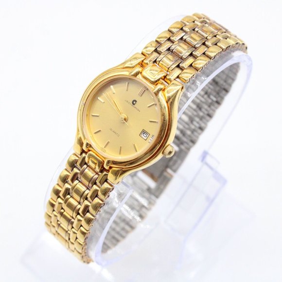 J.B Champion Watch Womens Gold Tone Stainless Steel Classic Gold Dial Bracelet - Picture 4 of 8